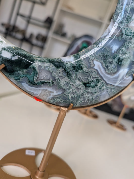 Moss agate moon 🌙 (A)
