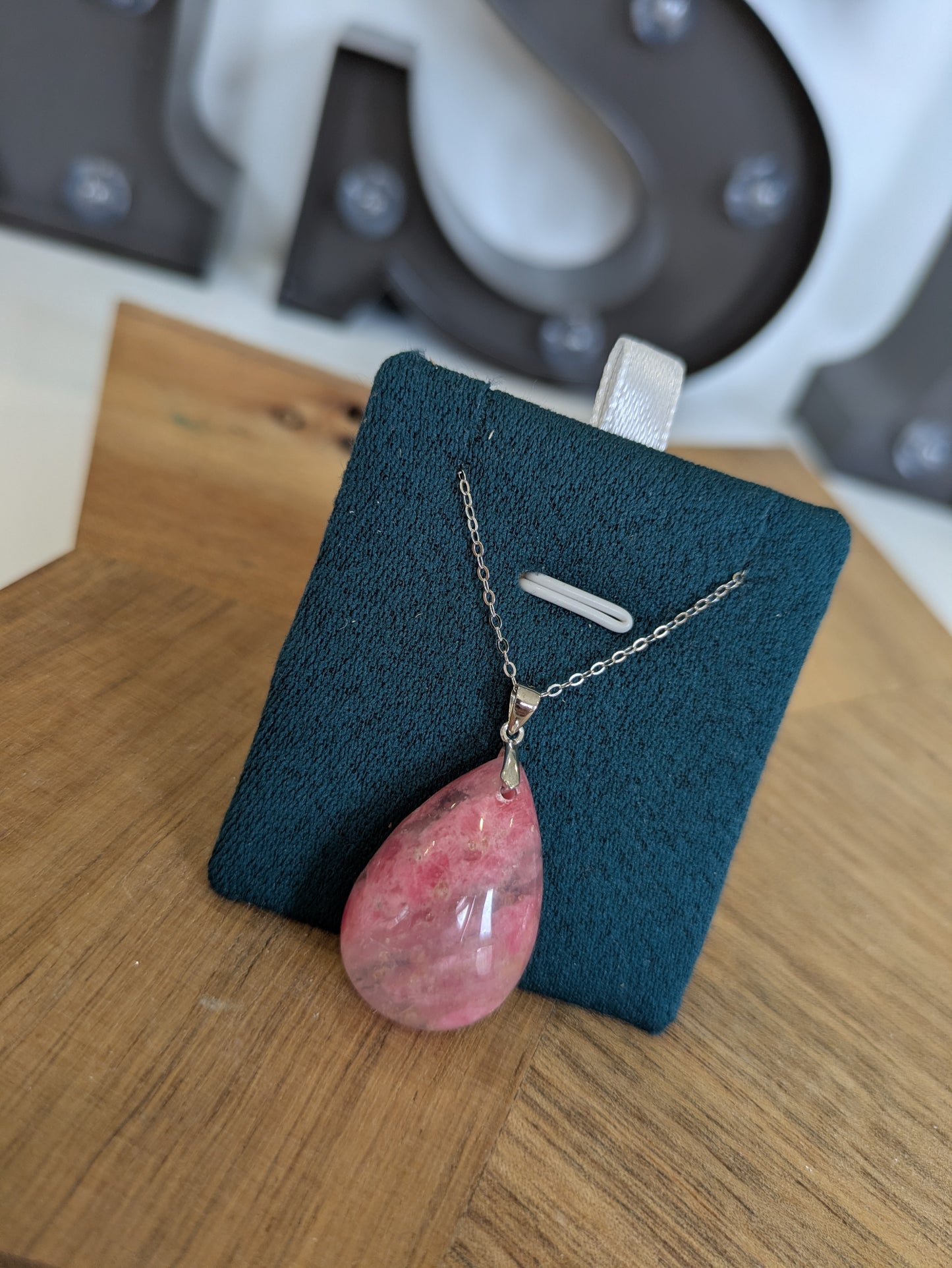 Icy rhodonite necklace ✨