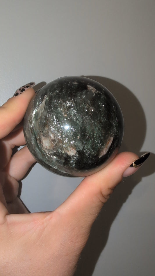 Green&pink mica sphere ✨