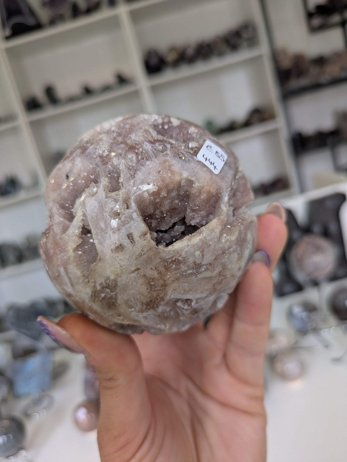 Druzy pink amethyst sphere ✨