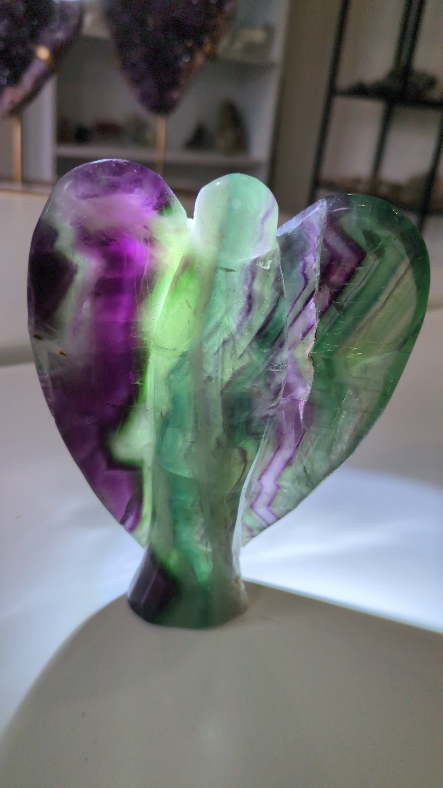 Large feather flourite angel ✨