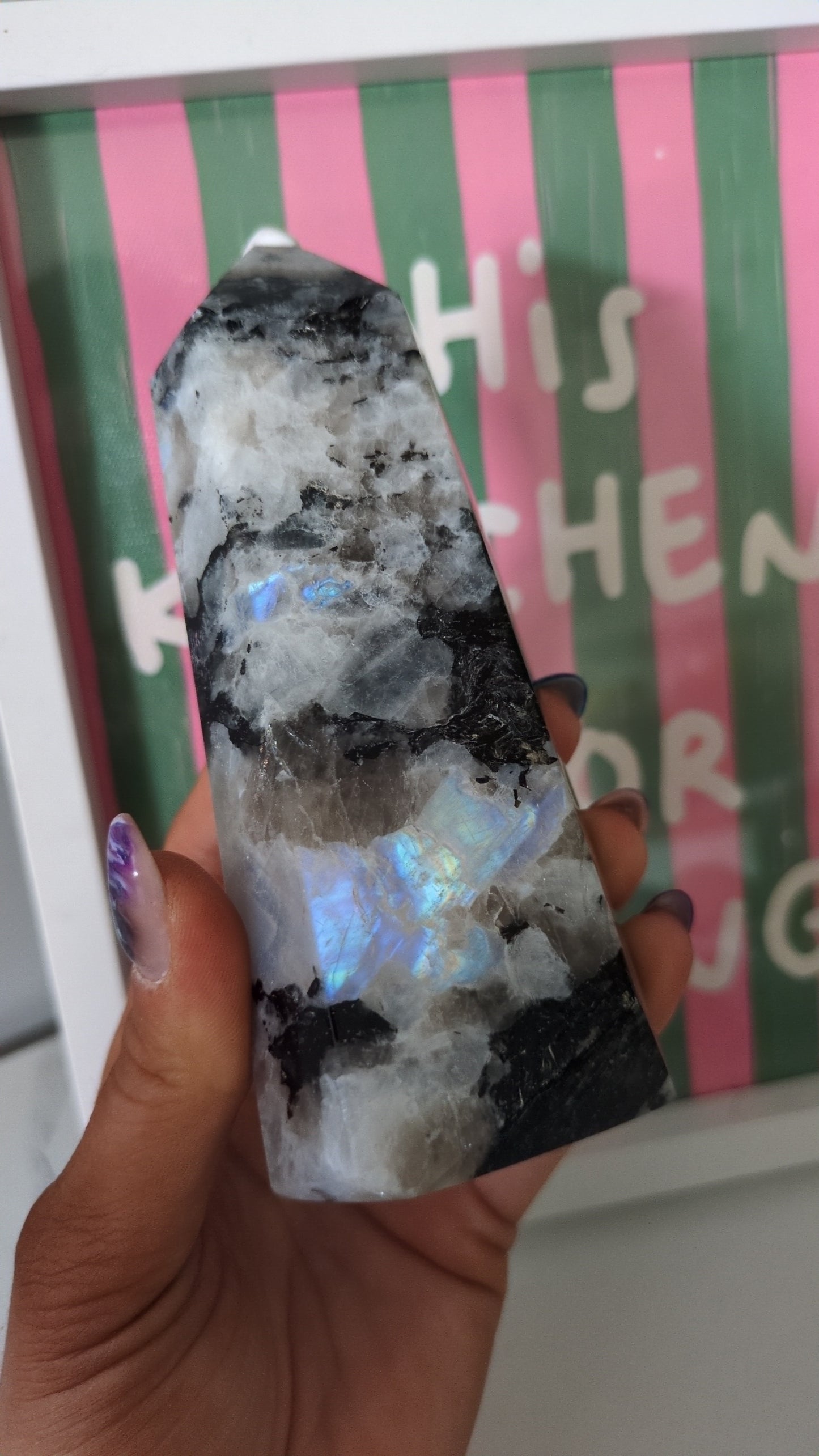 Chunky rainbow moonstone tower A ✨
